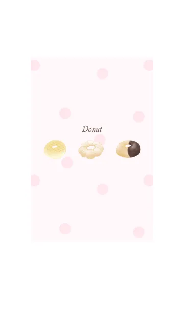 [LINE着せ替え] スイーツ♡ドーナツ -ピンク- ドットの画像1