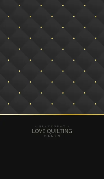 [LINE着せ替え] LOVE QUILTING BLACK GRAY 7の画像1