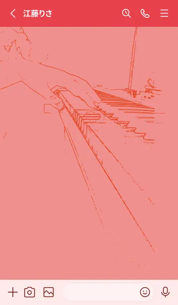 [LINE着せ替え] ピアノ演奏  薄紅の画像2