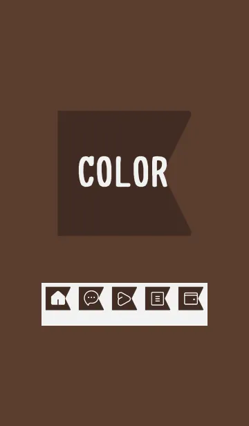 [LINE着せ替え] brown color O21の画像1