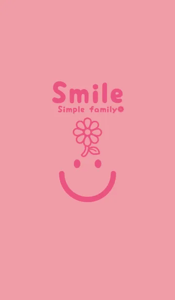 [LINE着せ替え] スマイル＆フラワー ローズピンクの画像1