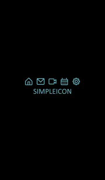 [LINE着せ替え] SIMPLE ICON -BLACK- 31の画像1