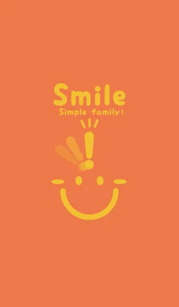 [LINE着せ替え] スマイル＆ヒラメキ 黄丹の画像1