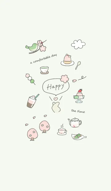 [LINE着せ替え] Happy♡pistachiogreen11_1の画像1