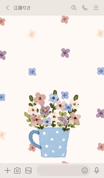 [LINE着せ替え] 春のマグフラワー♡fleur de tasseの画像2