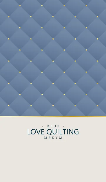 [LINE着せ替え] LOVE QUILTING DUSKY BLUE 35の画像1