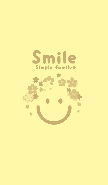 [LINE着せ替え] スマイル＆桜 -クリームの画像1