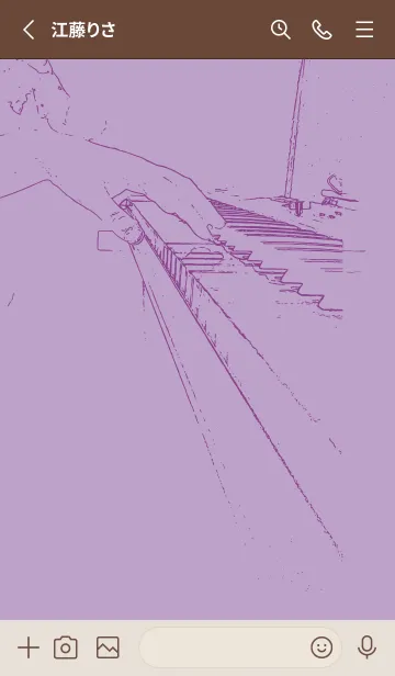 [LINE着せ替え] ピアノ演奏  ペールクロッカスの画像2