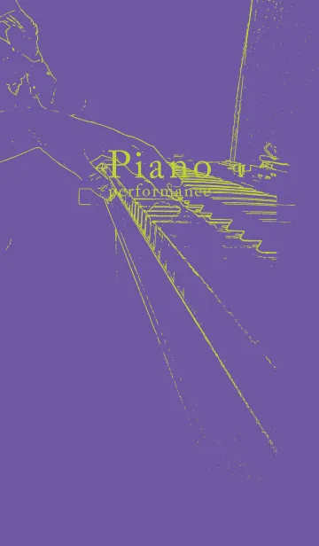 [LINE着せ替え] ピアノ演奏  菫色の画像1