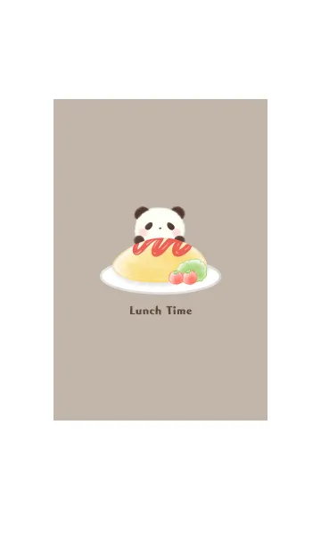 [LINE着せ替え] パンダとオムライス -モカ-の画像1