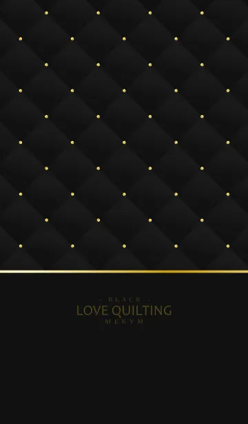 [LINE着せ替え] LOVE QUILTING BLACK 35の画像1