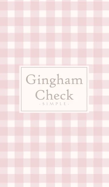 [LINE着せ替え] Gingham Check Natural Pink - SIMPLE 2の画像1