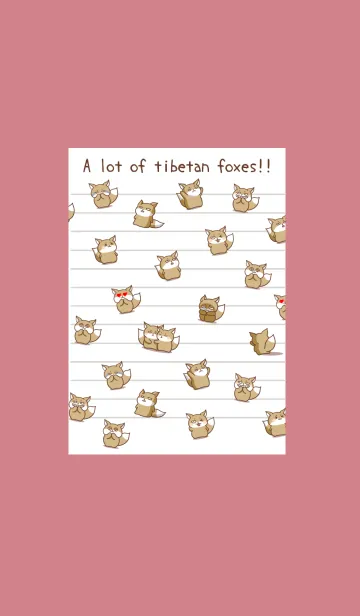 [LINE着せ替え] チベスナノート/くすみレッドの画像1