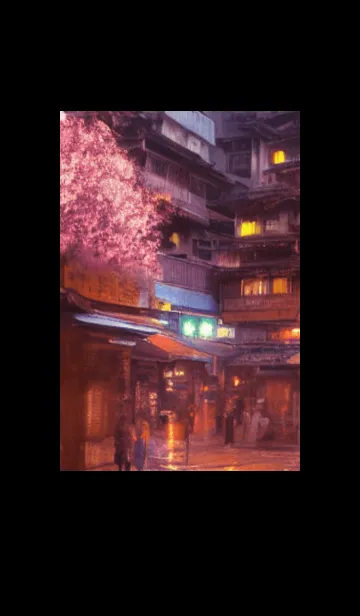 [LINE着せ替え] 和の夜桜#DW017。の画像1