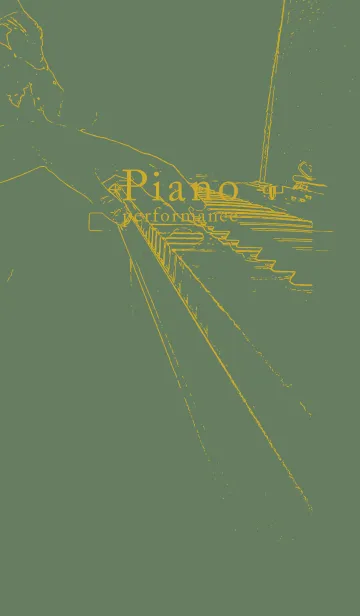 [LINE着せ替え] ピアノ演奏  エルムグリーンの画像1