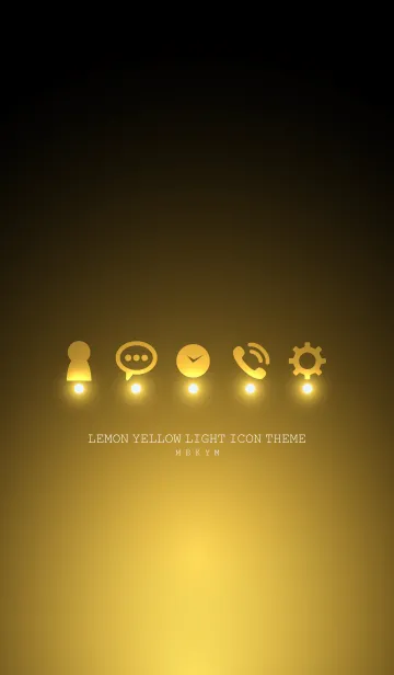 [LINE着せ替え] LEMON YELLOW LIGHT ICON THEMEの画像1