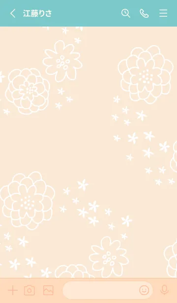 [LINE着せ替え] 小花舞う白い花4の画像2