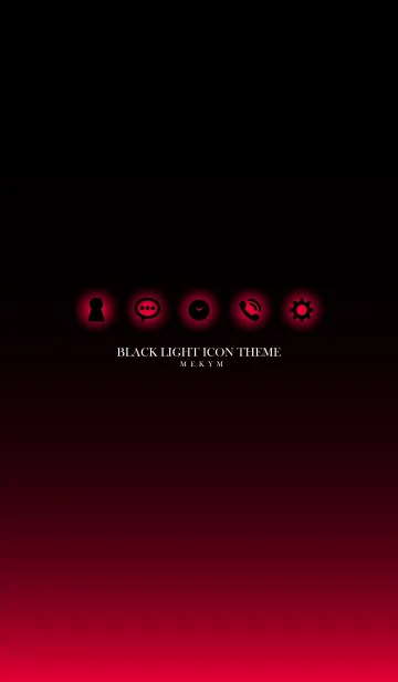 [LINE着せ替え] BLACK LIGHT ICON THEME.MEKYM 10の画像1