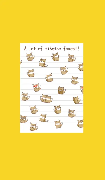 [LINE着せ替え] チベスナノート/イエロー/朱色の画像1