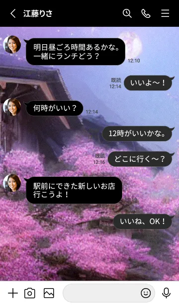 [LINE着せ替え] 和の夜桜#DW011。の画像3