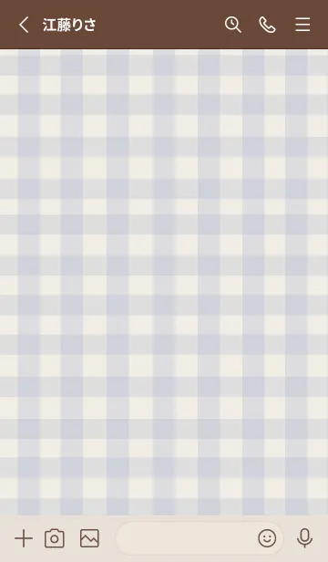 [LINE着せ替え] 大人のシンプルハート -check blue-の画像2