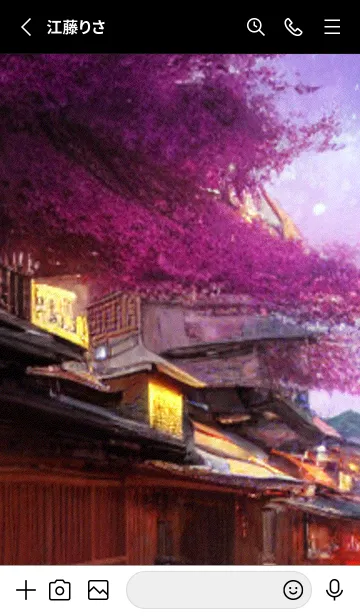 [LINE着せ替え] 和の夜桜#DW05。の画像2