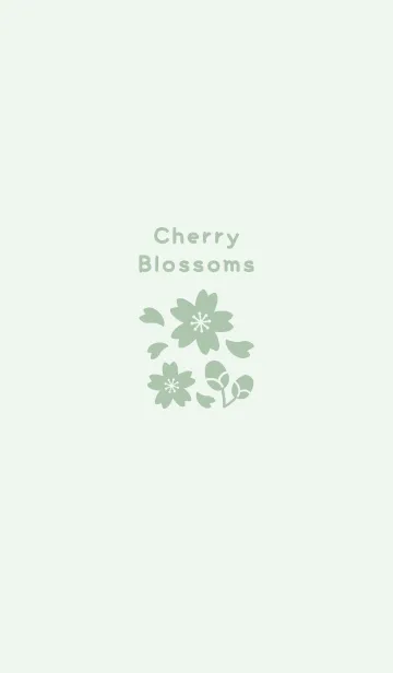 [LINE着せ替え] 桜15<グリーン>の画像1