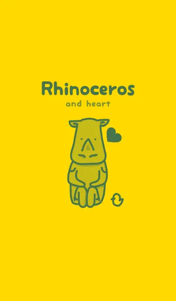 [LINE着せ替え] サイとハート タンポポ色の画像1