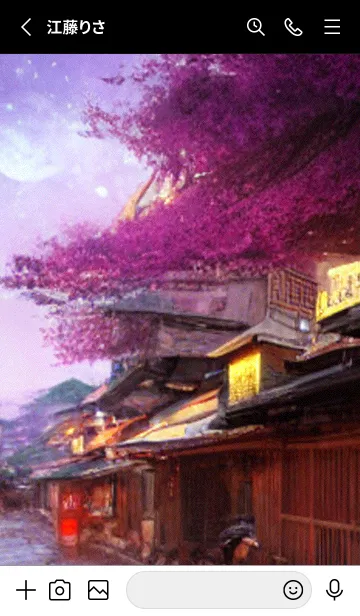 [LINE着せ替え] 和の夜桜#DW02。の画像2