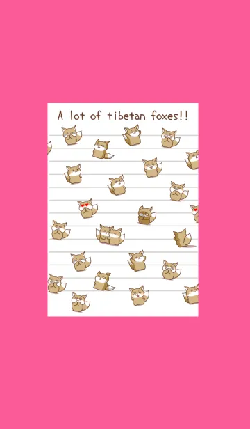 [LINE着せ替え] チベスナノート/ショッキングピンクの画像1