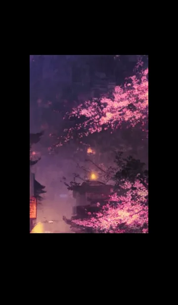 [LINE着せ替え] 和の夜桜#DW028。の画像1