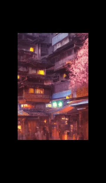 [LINE着せ替え] 和の夜桜#DW027。の画像1