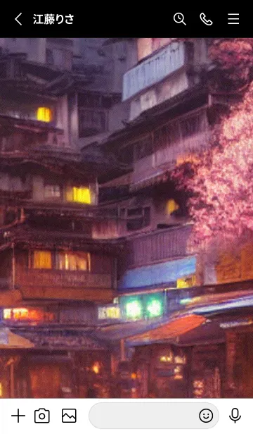 [LINE着せ替え] 和の夜桜#DW027。の画像2