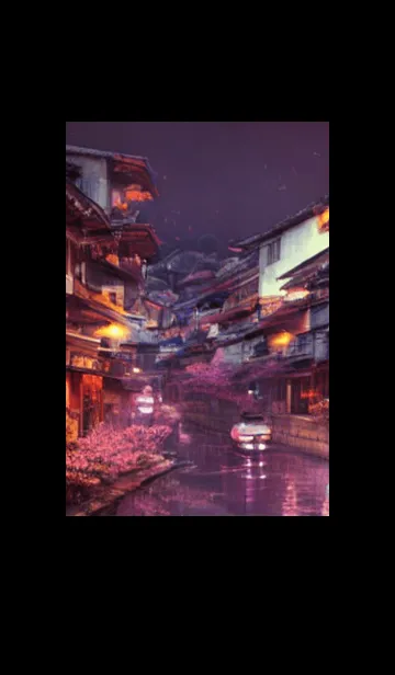 [LINE着せ替え] 和の夜桜#DW026。の画像1