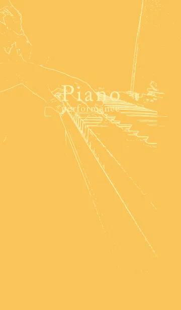 [LINE着せ替え] ピアノ演奏  サフランイエローの画像1