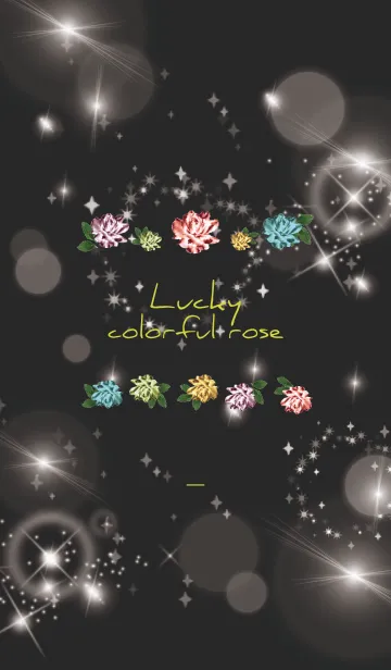 [LINE着せ替え] 黒と黄色 : 全運気UP カラフルローズの画像1