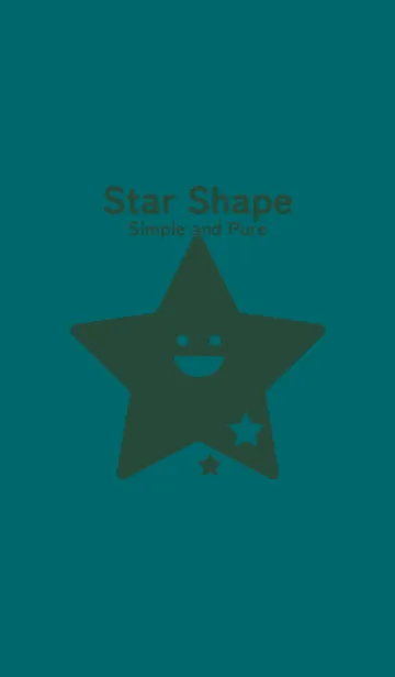 [LINE着せ替え] 星型の着せかえ ティールグリーンの画像1