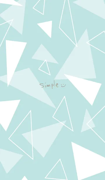 [LINE着せ替え] 白い三角たくさん グリーン4の画像1