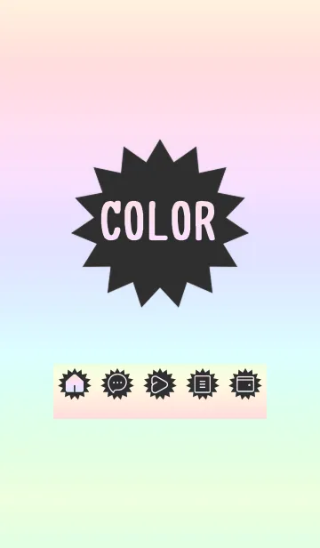 [LINE着せ替え] bw color rainbow H03の画像1