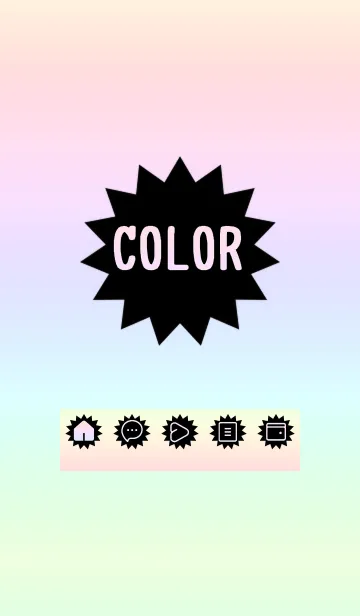 [LINE着せ替え] bw color rainbow H05の画像1