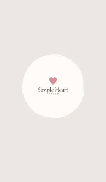 [LINE着せ替え] Simple Heart Dusky Beige - NATURAL 4の画像1
