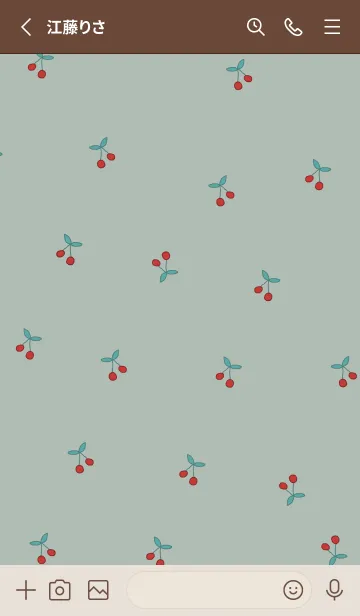 [LINE着せ替え] さくらんぼ /kusumi greenの画像2