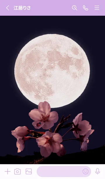 [LINE着せ替え] Sakura Full Moon #2-7の画像2