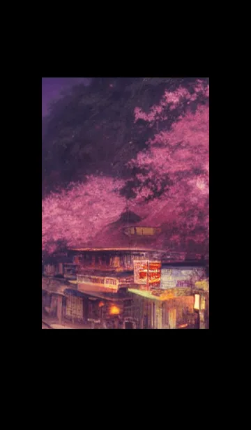 [LINE着せ替え] 和の夜桜#DX25。の画像1