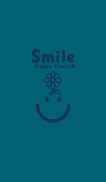 [LINE着せ替え] スマイル＆フラワー ブルーカナールの画像1