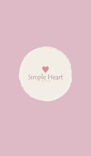 [LINE着せ替え] Simple Heart Dusky Pink - NATURAL 4の画像1