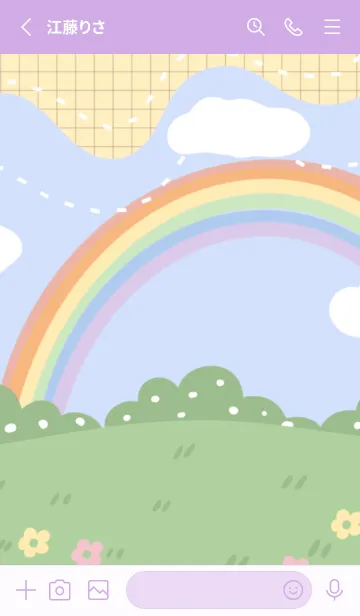 [LINE着せ替え] Little Rabbit pastel colorの画像2