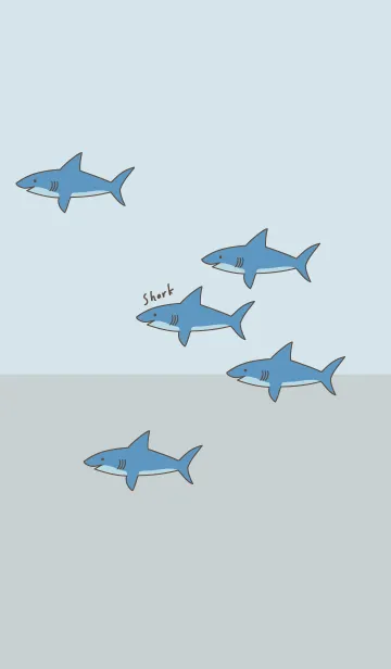 [LINE着せ替え] サメ たくさん27の画像1