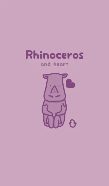 [LINE着せ替え] サイとハート 紅藤色の画像1