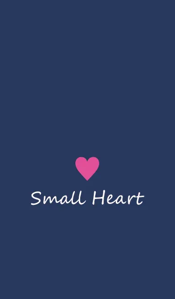 [LINE着せ替え] Small Heart *Navy+Pink 33*の画像1